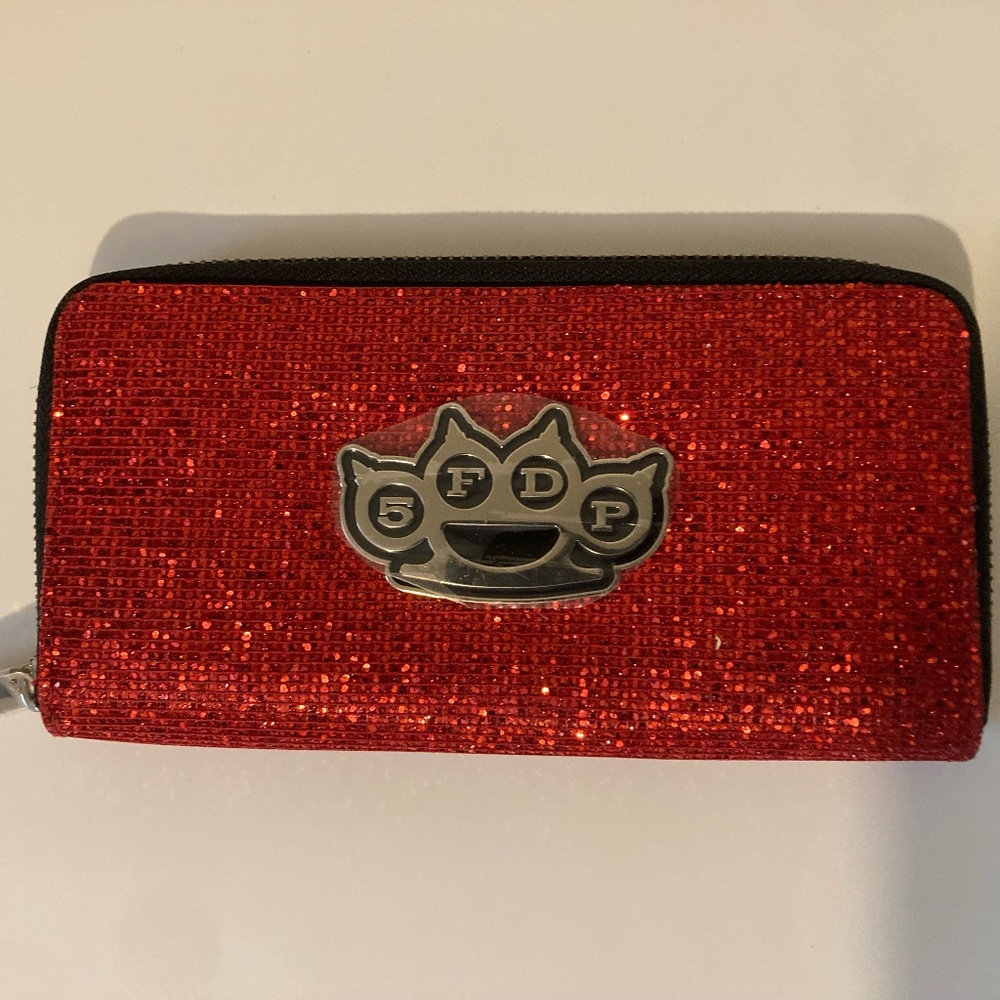 New Five Finger Death Punch 5FDP FFDP Sparkle Sequin Wallet HTF